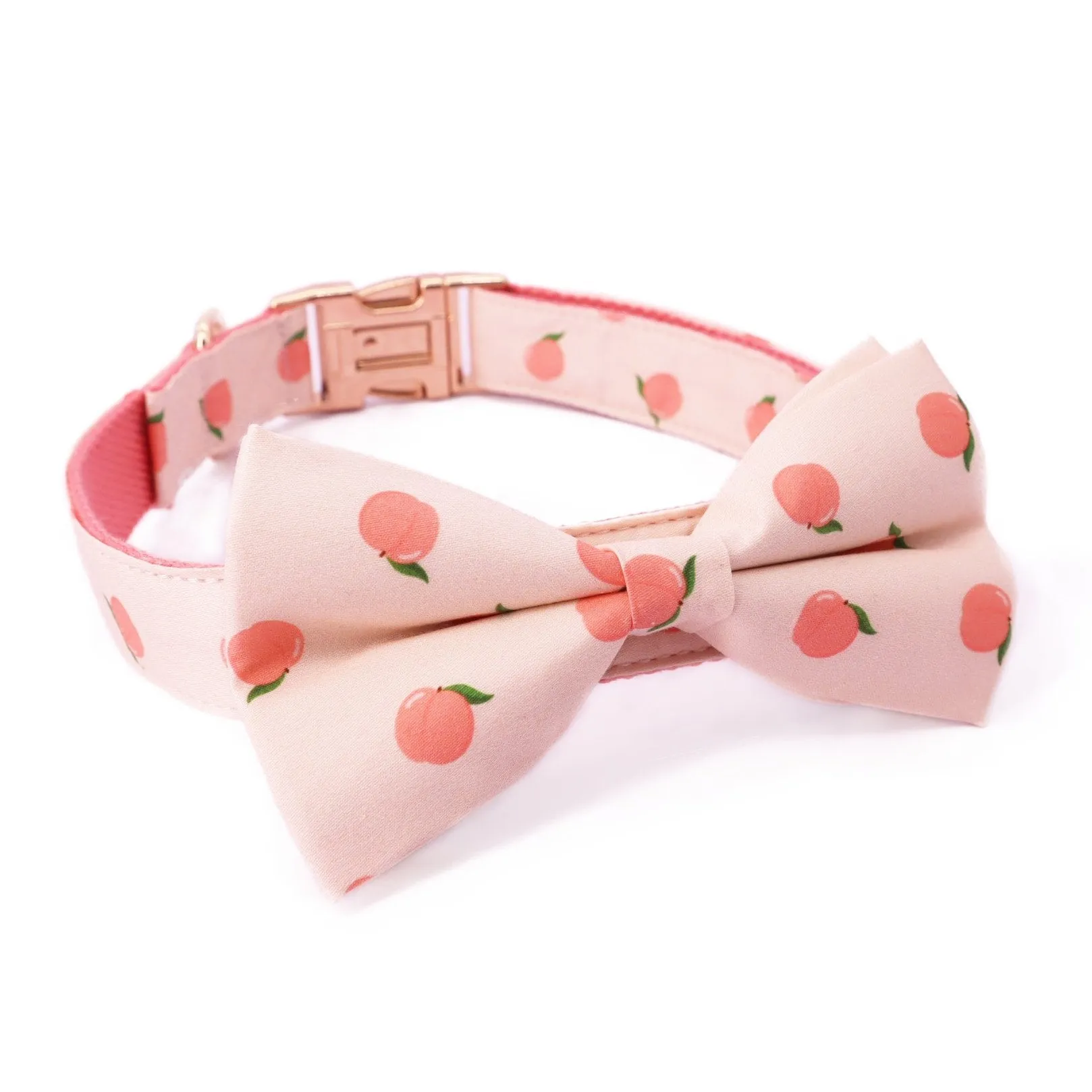 Peach Bowtie Unbreakable Collar™ & Leash Set