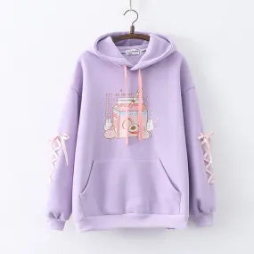 Peach Milk Kawaii Bunny Hoodie