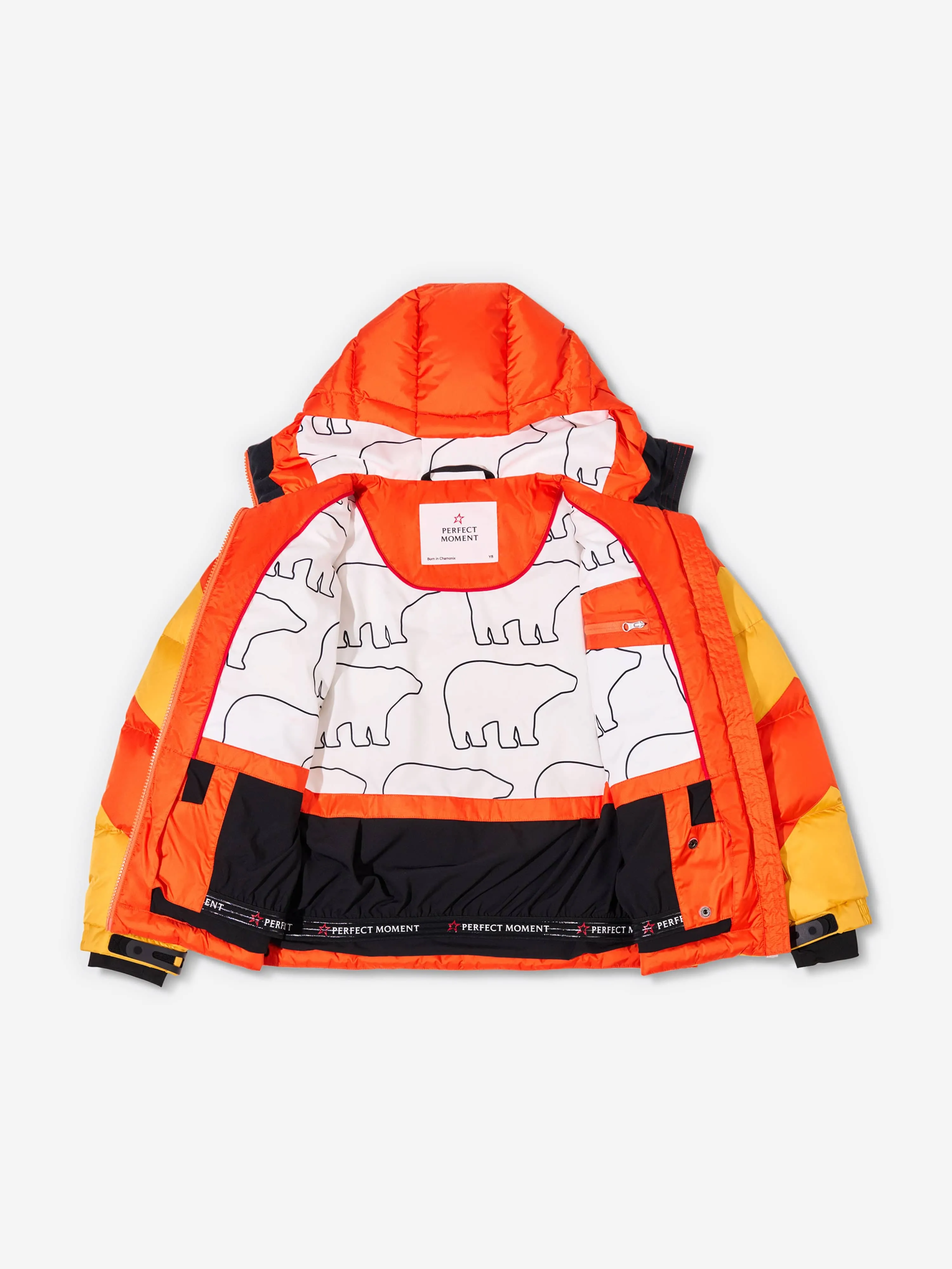 Perfect Moment Kids Super Mojo Down Puffer Jacket in Yellow