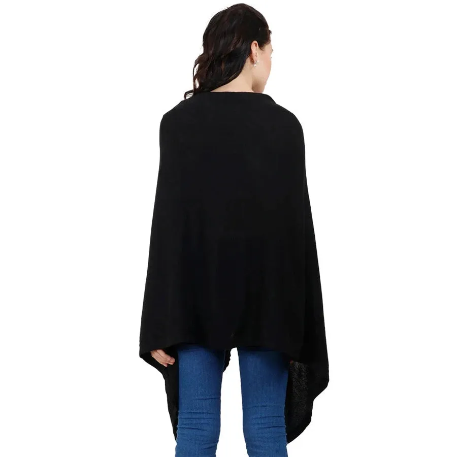 Pluchi Knitted Nursing Poncho Frida (Black)