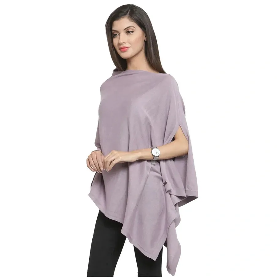 Pluchi Maternity Poncho Rosette (Light Aubergine)