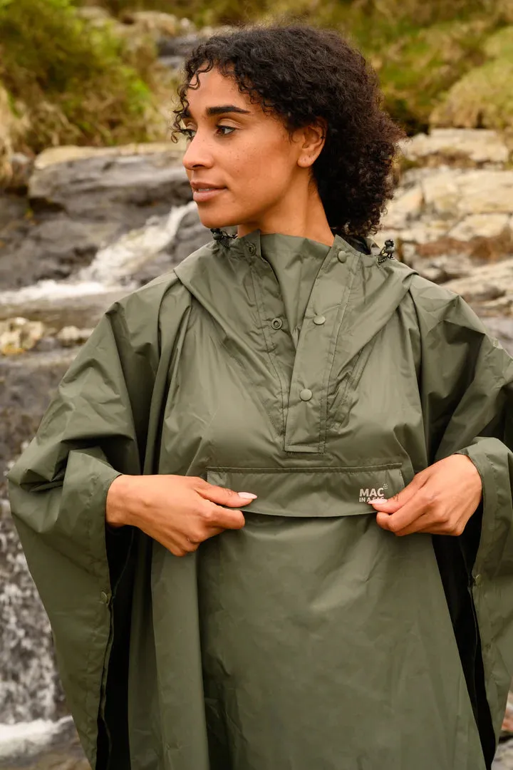 Poncho. Packable, waterproof cape