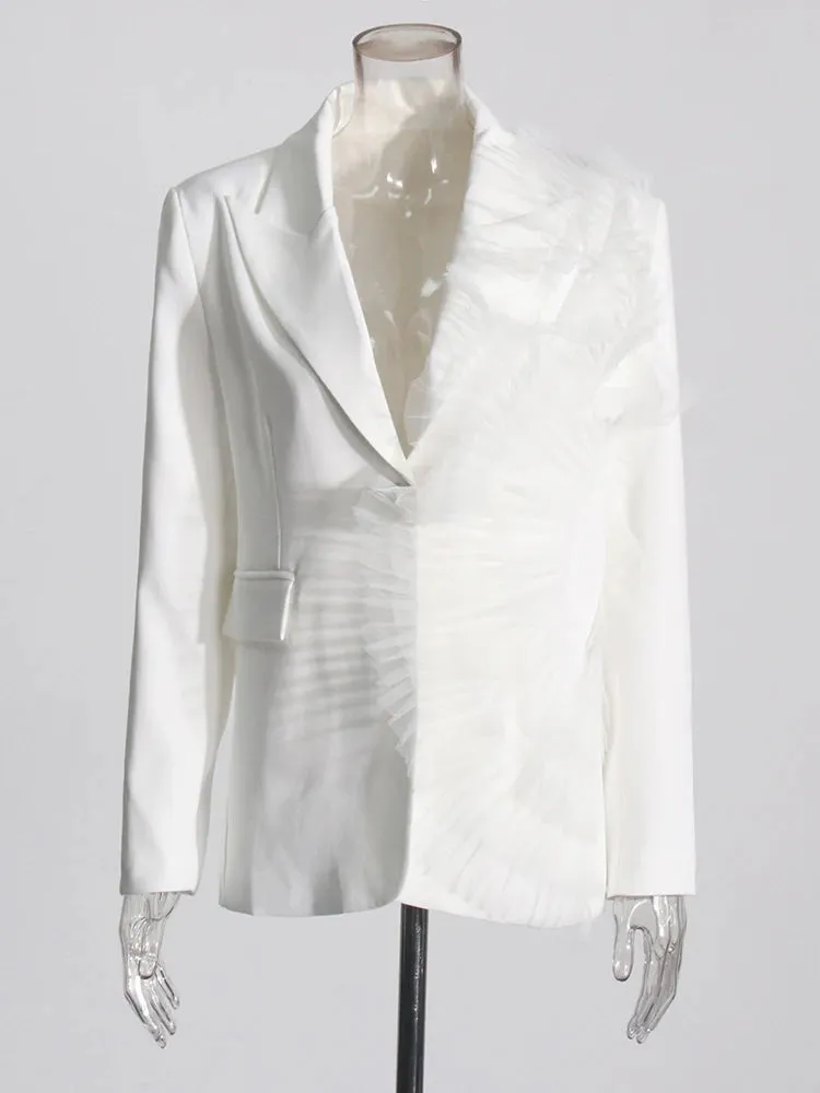 Pre Order:  Splicing 3D Mesh Single Breasted Blazer