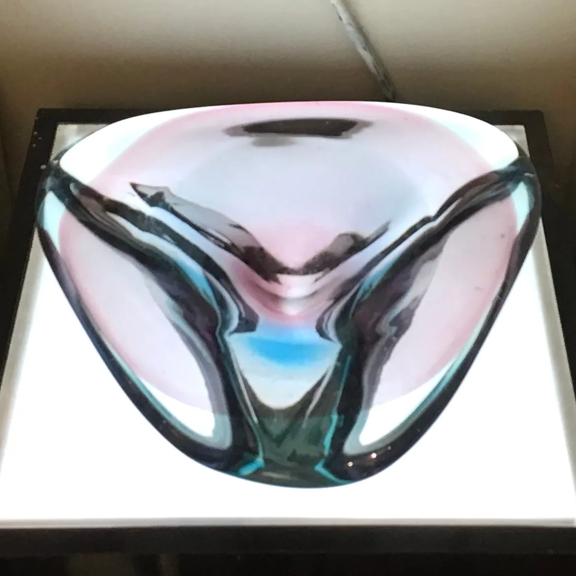 Purple & Blue Art Glass Bowl