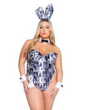 Queen Classic Playboy Bunny Covergirl Costume Set