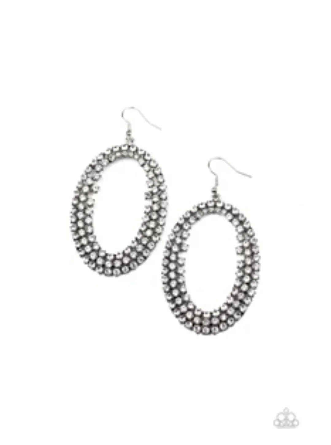 Radical Razzle White Earrings  - Paparazzi Accessories