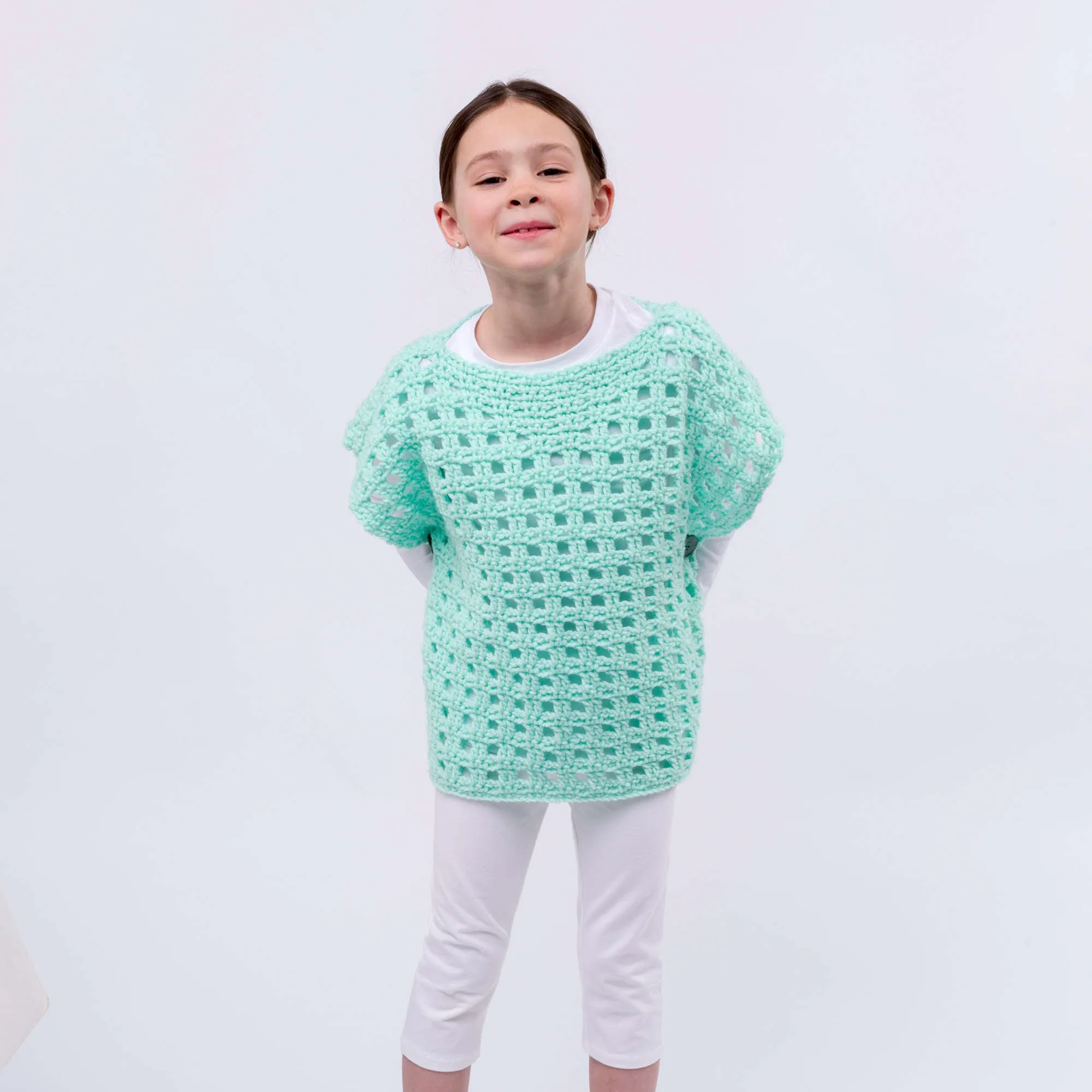 Red Heart Crochet Simply Stated Child Poncho