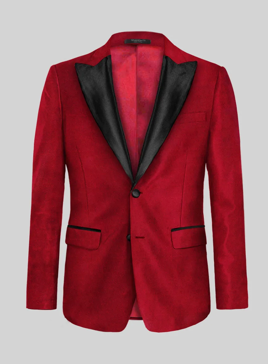 Red Velvet Tuxedo Suit