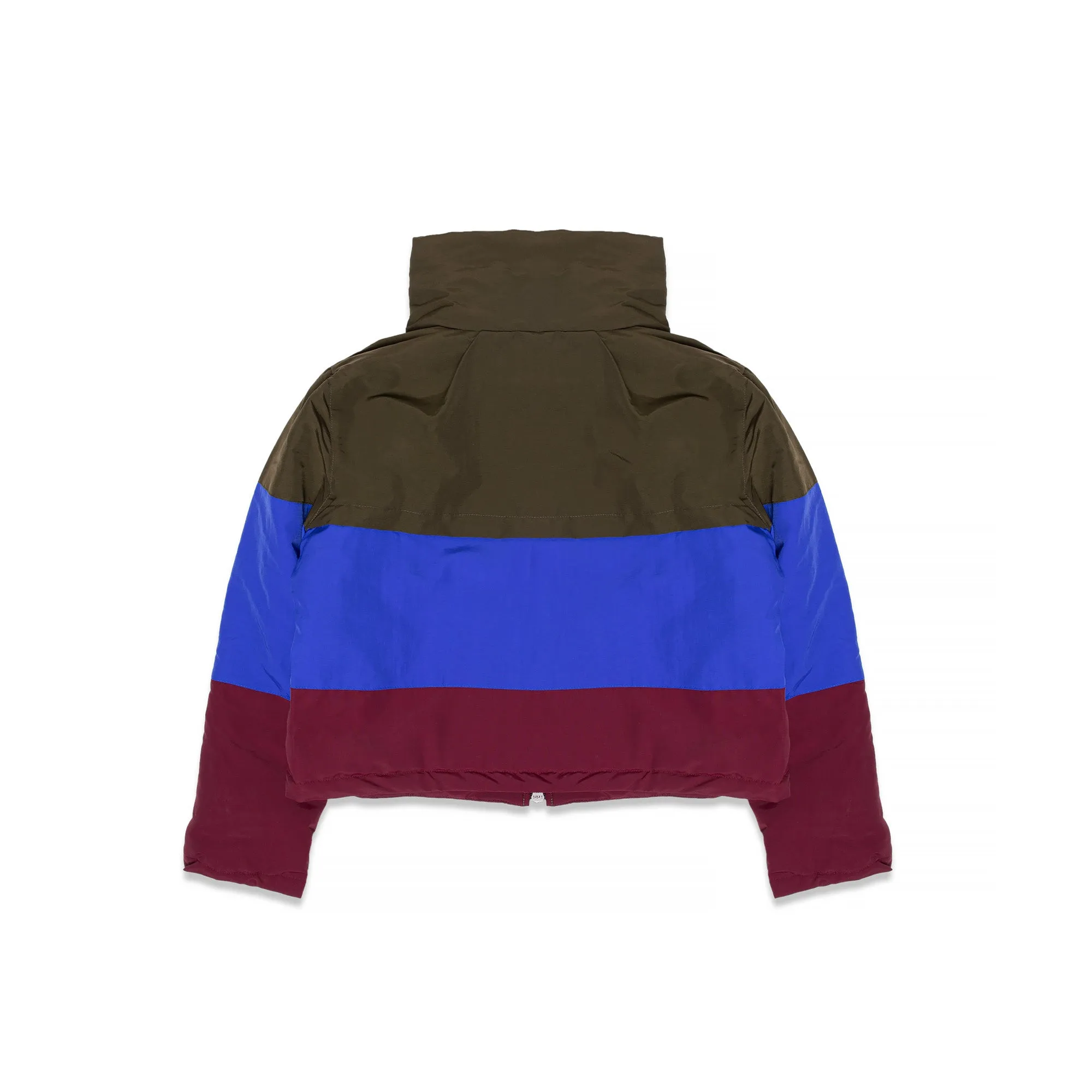 Rhude Puffer in Maroon, Olive & Blue