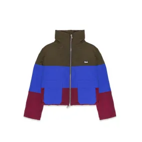 Rhude Puffer in Maroon, Olive & Blue