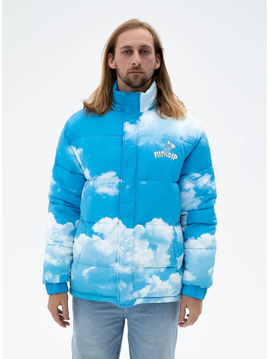 Ripndip Men's Heaven And Hell Puffer Jacket Blue RND4700