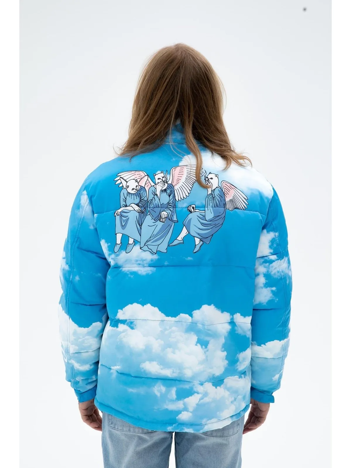 Ripndip Men's Heaven And Hell Puffer Jacket Blue RND4700