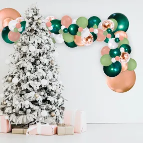 Rose Gold & Sage Christmas Confetti Balloon Garland Kit