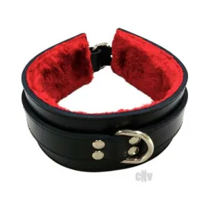 Rouge Fur Collar Black/red