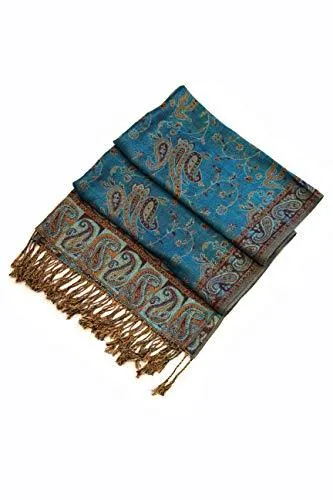 Sakkas Double Layer Jacquard Paisley Pashmina Shawl / Wrap / Stole