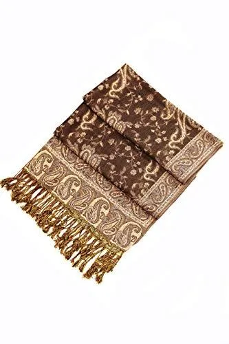 Sakkas Double Layer Jacquard Paisley Pashmina Shawl / Wrap / Stole