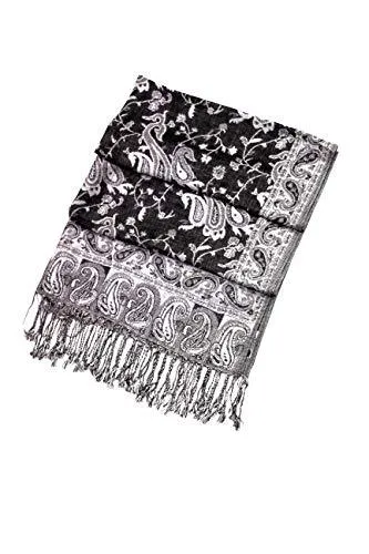 Sakkas Double Layer Jacquard Paisley Pashmina Shawl / Wrap / Stole