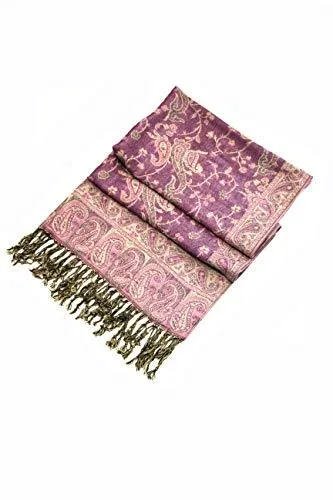 Sakkas Double Layer Jacquard Paisley Pashmina Shawl / Wrap / Stole