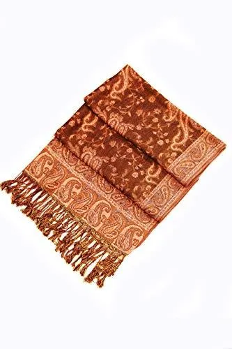 Sakkas Double Layer Jacquard Paisley Pashmina Shawl / Wrap / Stole