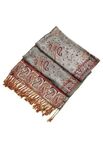 Sakkas Double Layer Jacquard Paisley Pashmina Shawl / Wrap / Stole