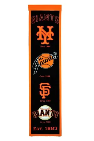 San Francisco Giants Winning Streak Past Mascots Wool Heritage Banner (8"x32")