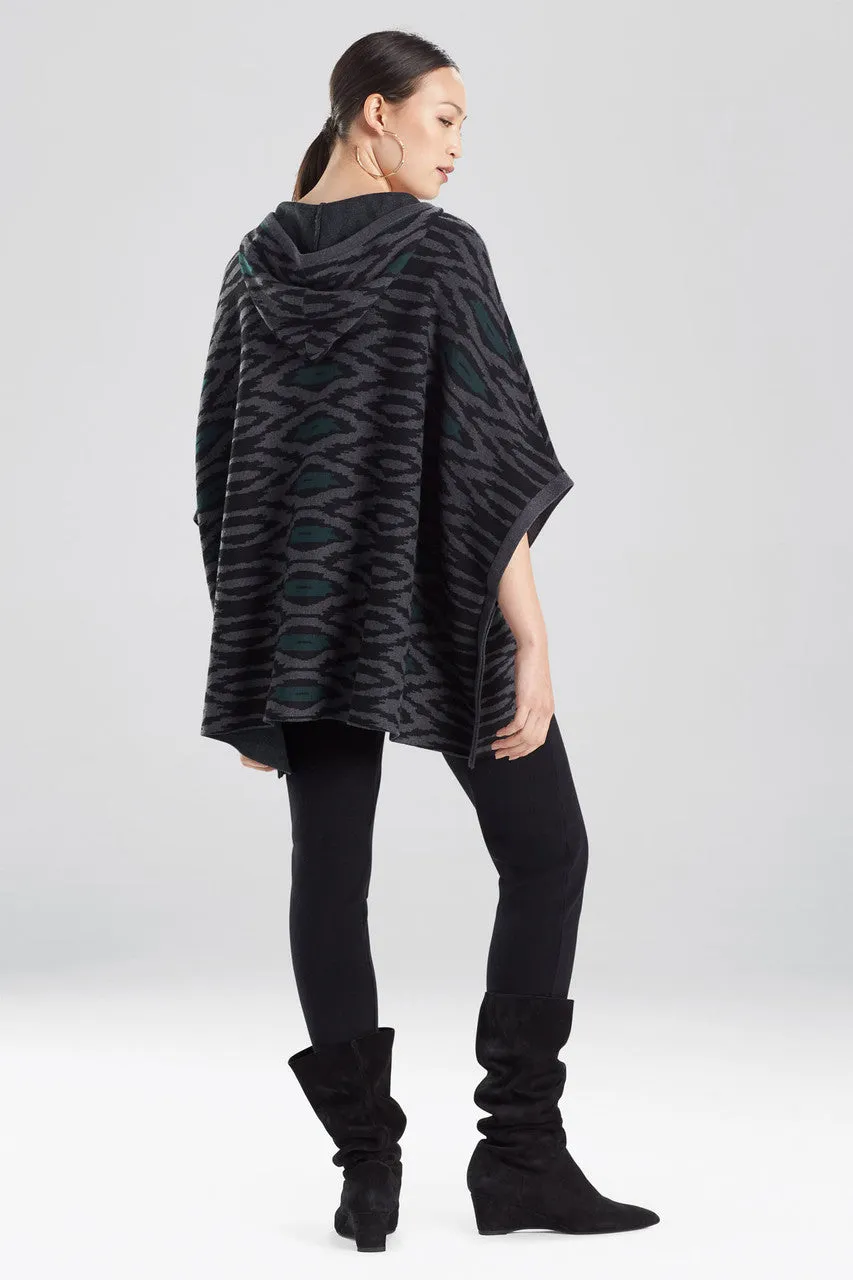 Shirin-Mandalay Sweater Knit Hooded Poncho