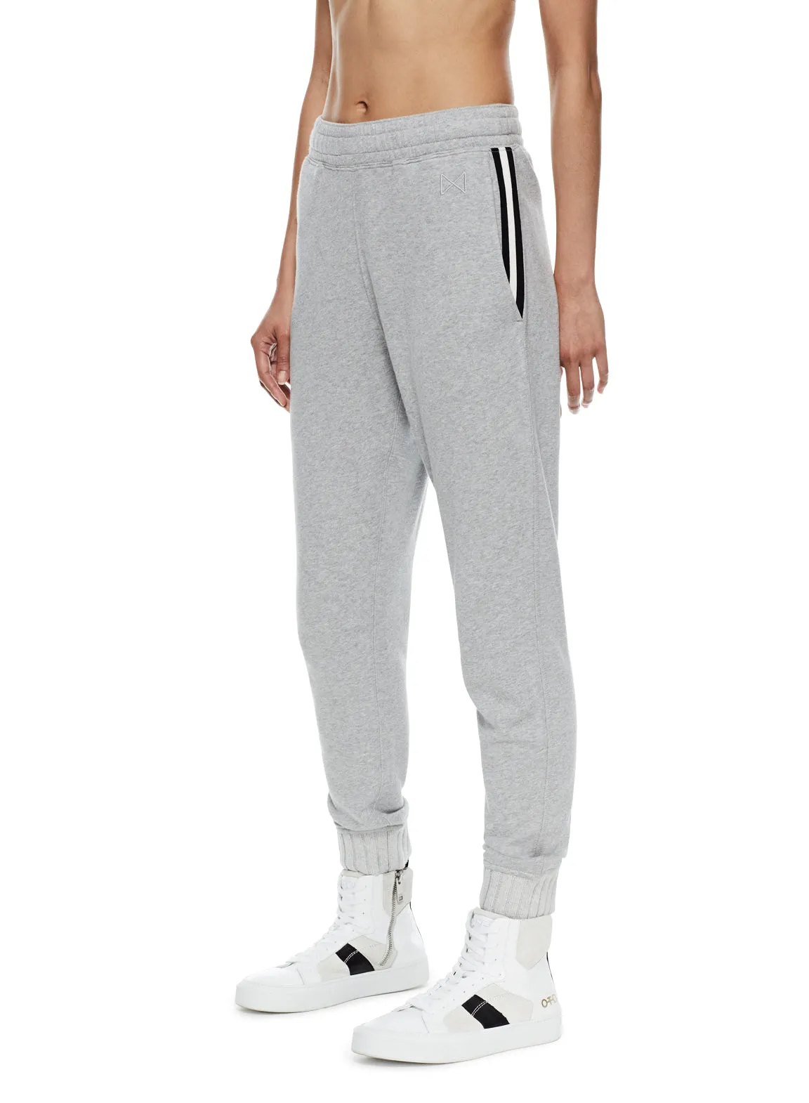 Signature Pocket Stripe Sweatpant (Light Grey Heather)