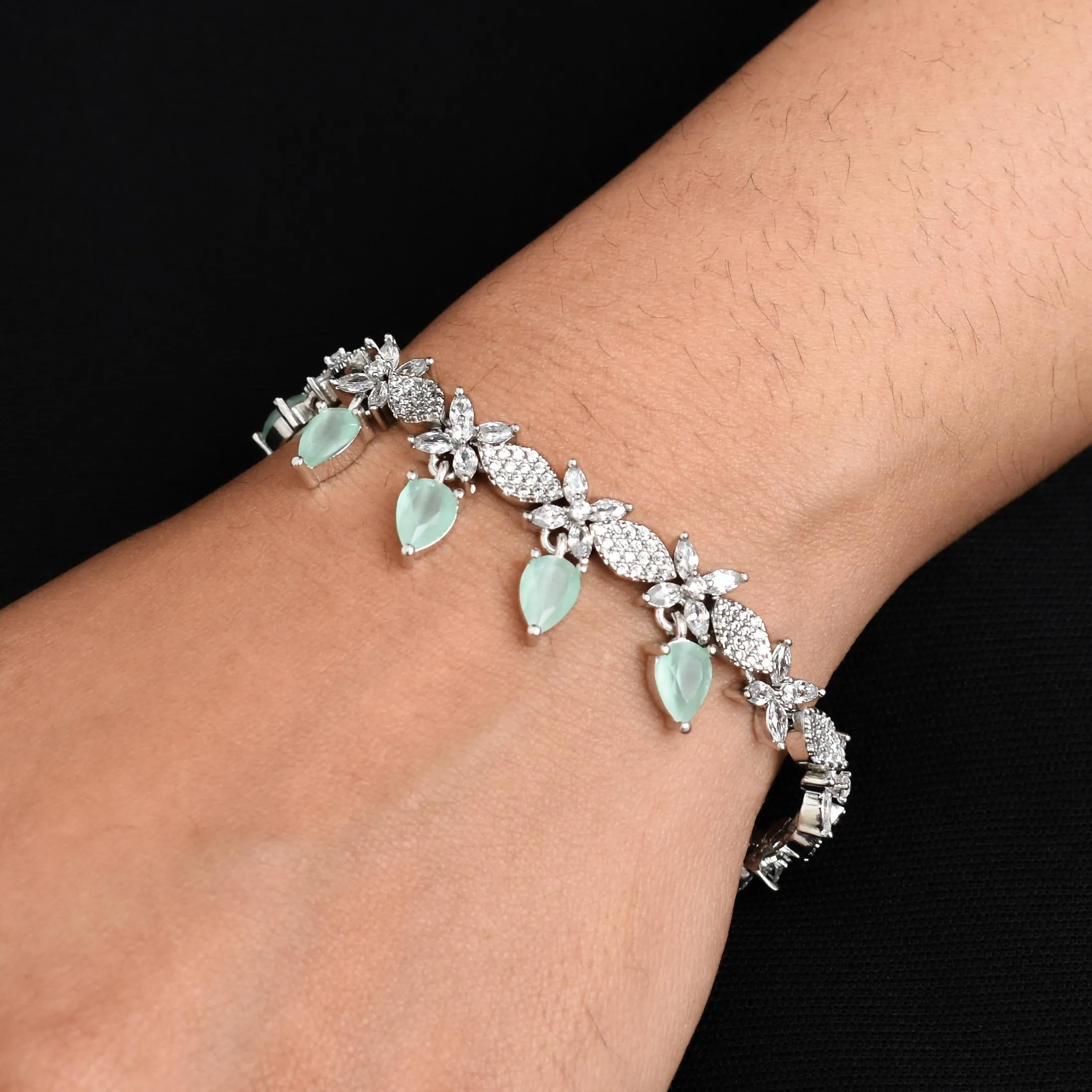 Silver "Heaven's Orchid" Floral Bracelet for Girls