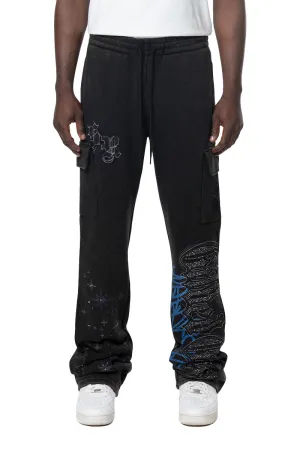 Smoke Rise Men's Rhinestone Dystopia Fleece Sweatpants