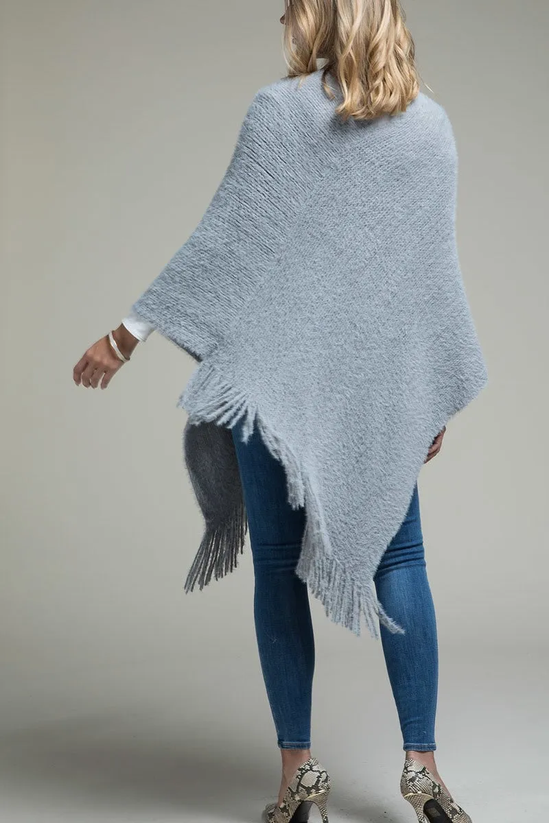 Soft Grey Poncho