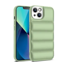 Soft Puffer Jacket Style Mobile Phone Case for iPhone 11 Pro Max - Green