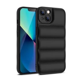 Soft Puffer Jacket Style Mobile Phone Case for iPhone X - Black