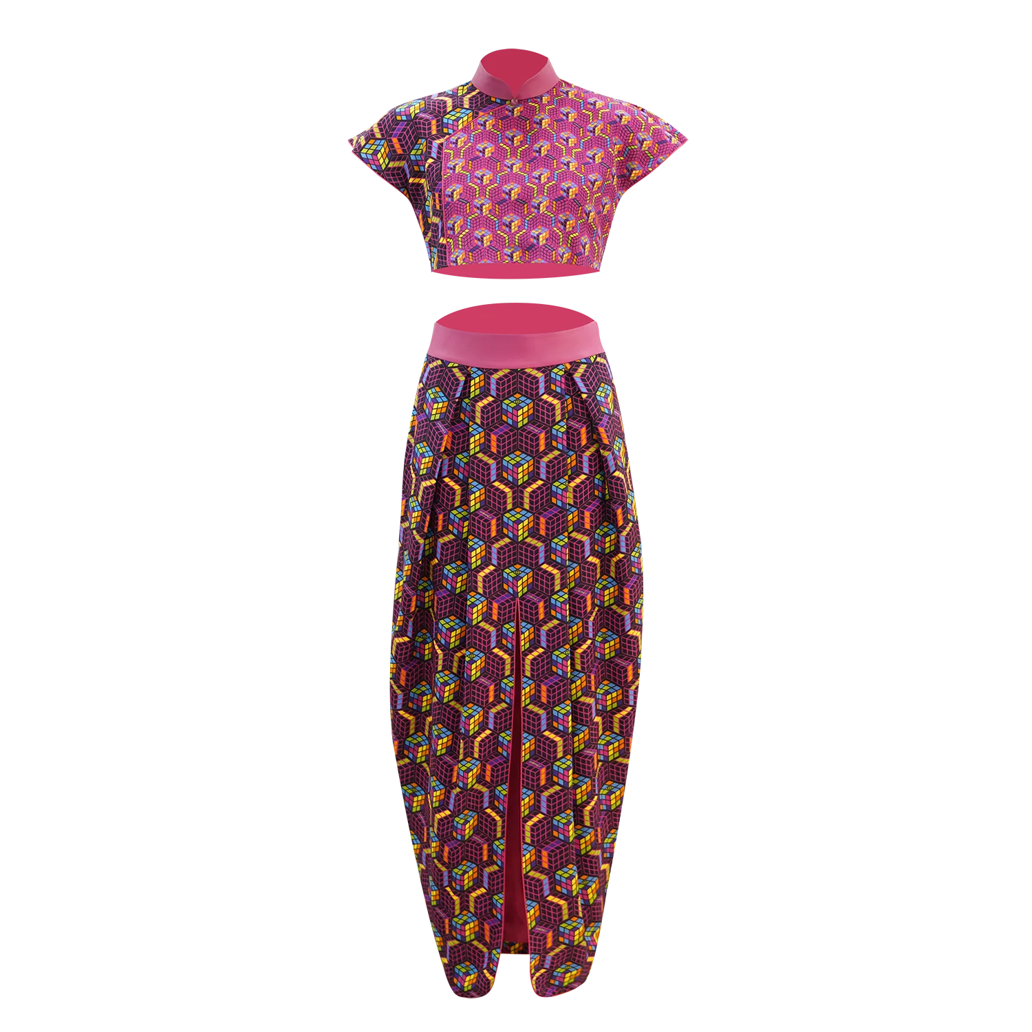 SPARKLE BY KAREN CHAN x  HK Heritage Museum【PUZZLE CUBE】Cheongsam Top & Skirt (Ruffle Sleeve) (我們的兒時玩意) (扭計骰)