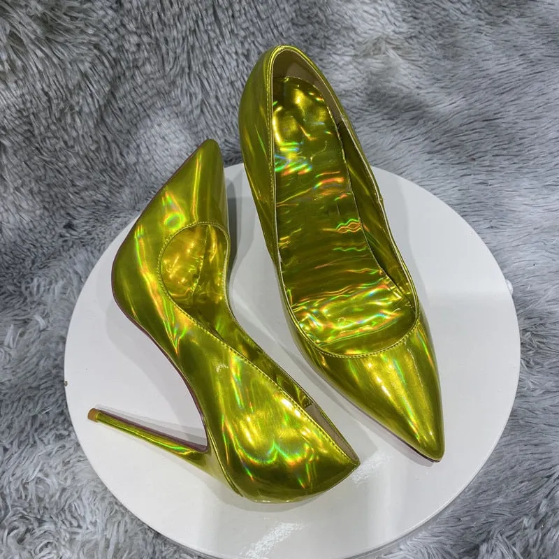 Sparkling Shiny High Heel D'Orsay Shoes