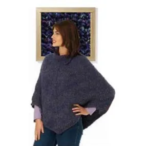 Split Collar Poncho Homespun Version Pattern (Knit)