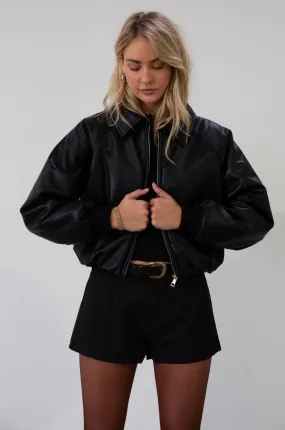 Step Out Leather Puffer Jacket