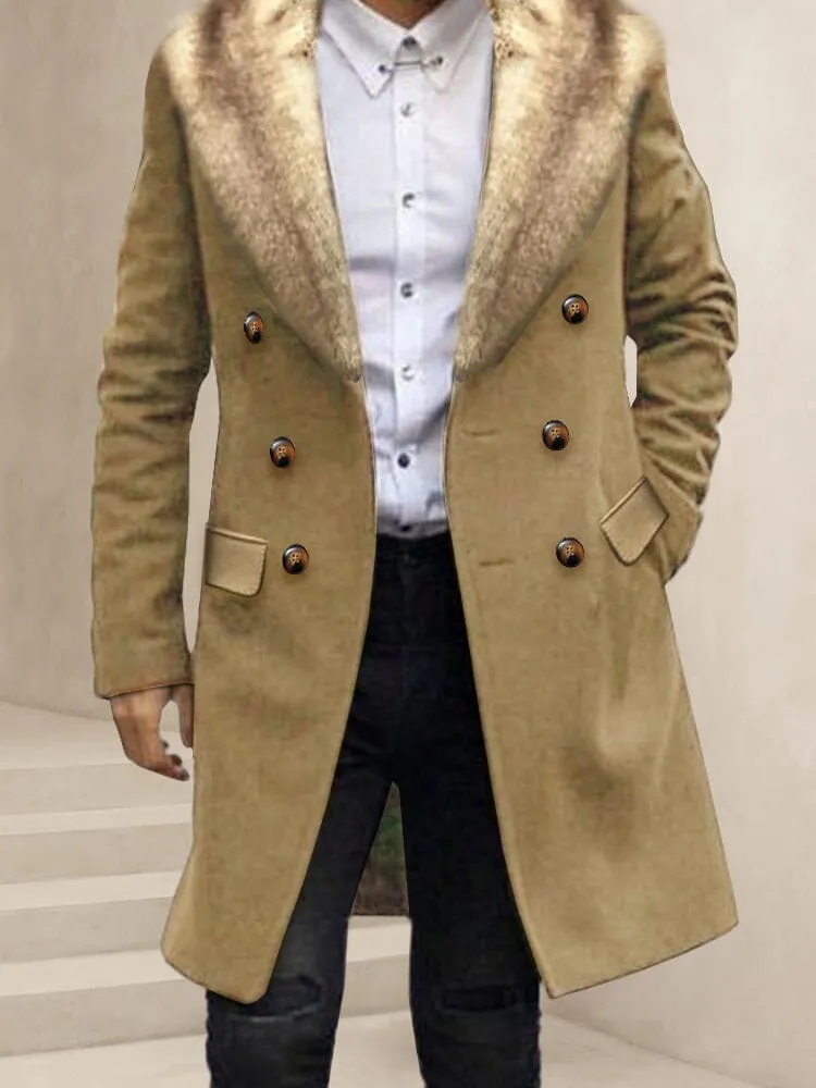 Stylish Double-Breasted Tweed Coat