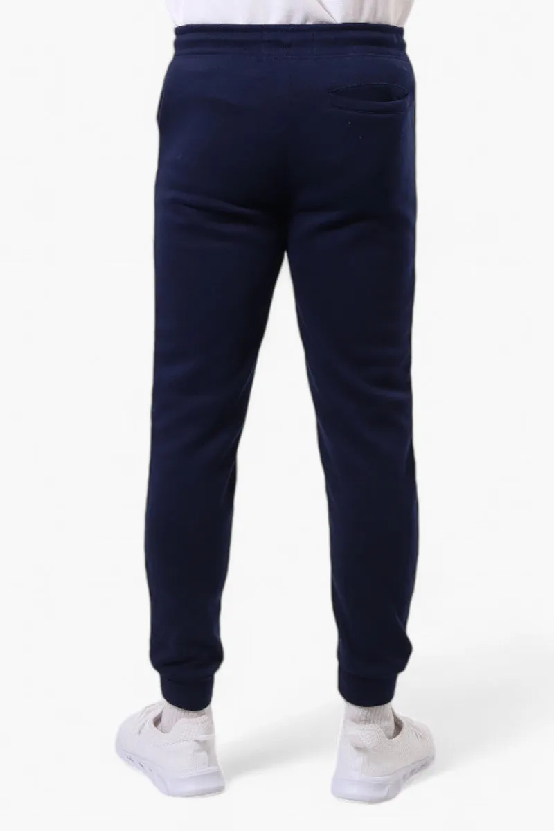 Super Triple Goose Tie Waist New York Print Joggers - Navy