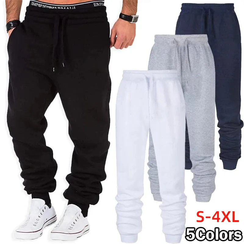 Sweatpants Spring Autumn Cotton Long Pants Jogger Trousers Casual Sports Men's and Women's Fitness Solid Jogging Pants 5 Colors