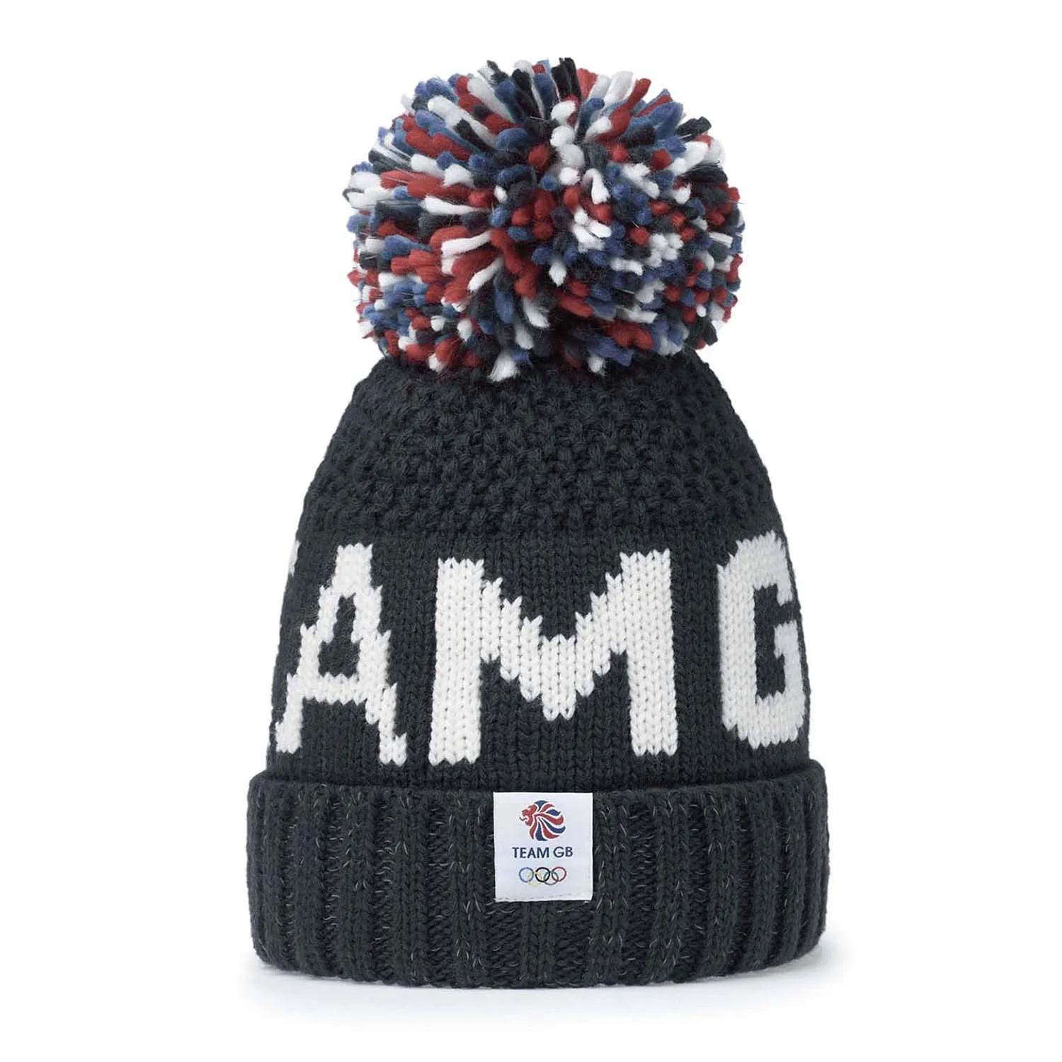 Team GB Text Bobble Hat Navy