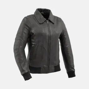 Team Pride Leather Bomber Jacket for Women | Order Now