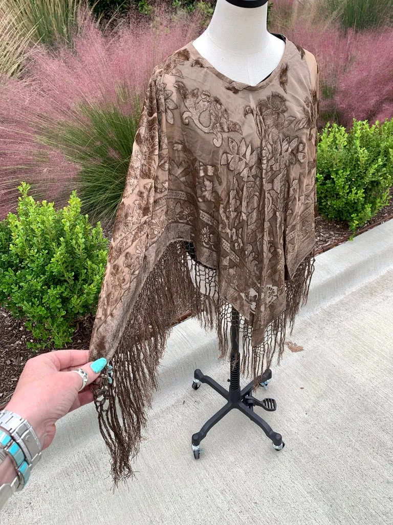 The Chocolate Velvet Poncho