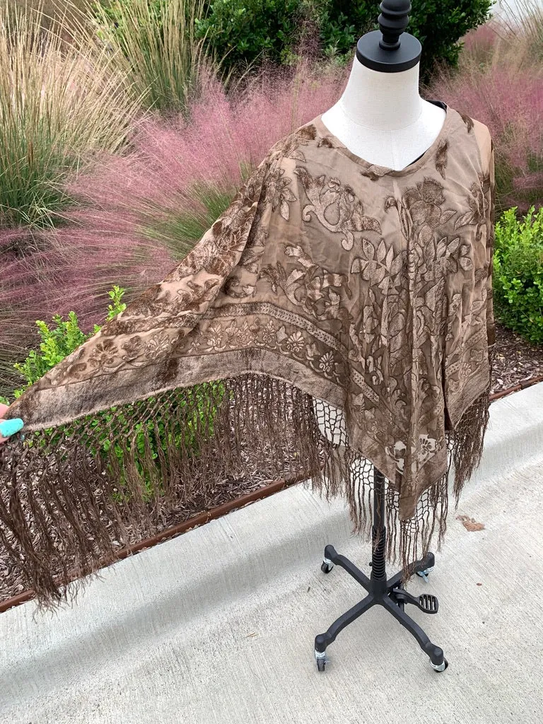 The Chocolate Velvet Poncho