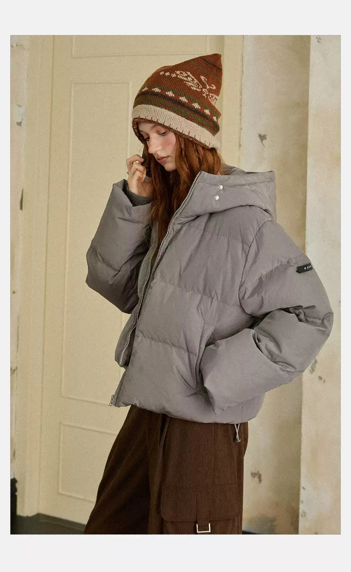 Tom Boxy Hooded Down Jacket