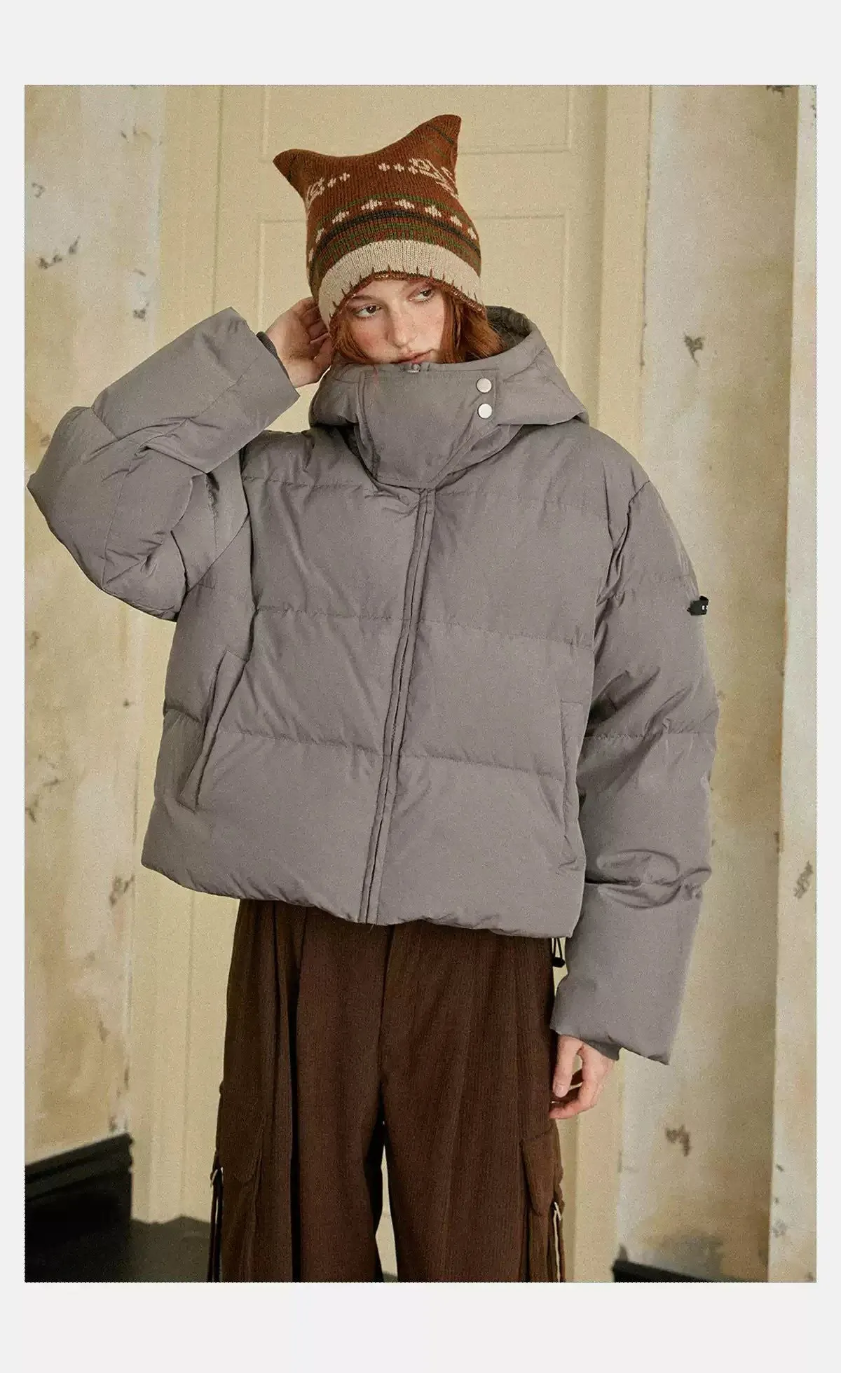 Tom Boxy Hooded Down Jacket