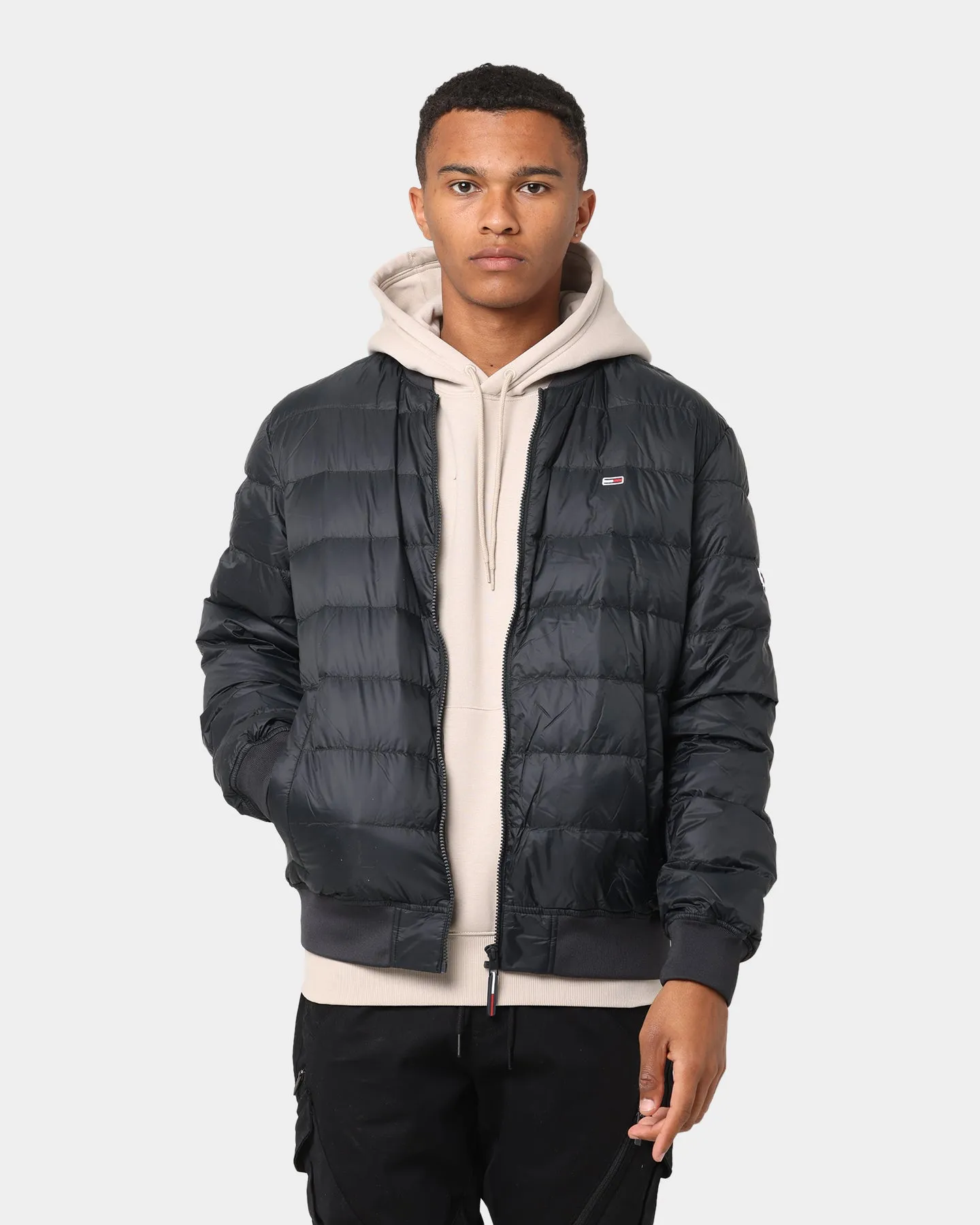 Tommy Jeans Light Down Bomber Puffer Jacket Black