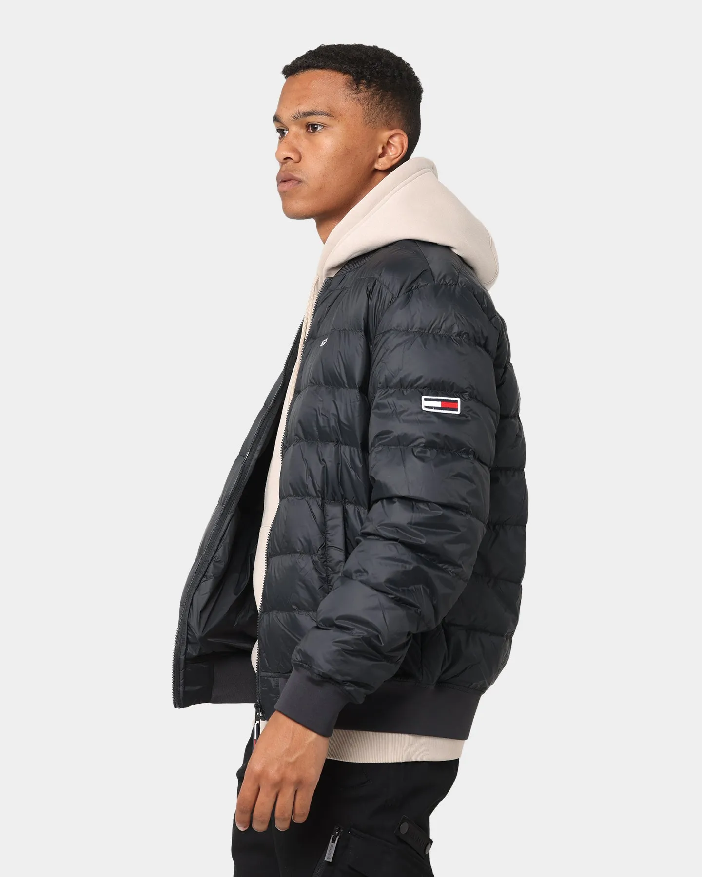 Tommy Jeans Light Down Bomber Puffer Jacket Black