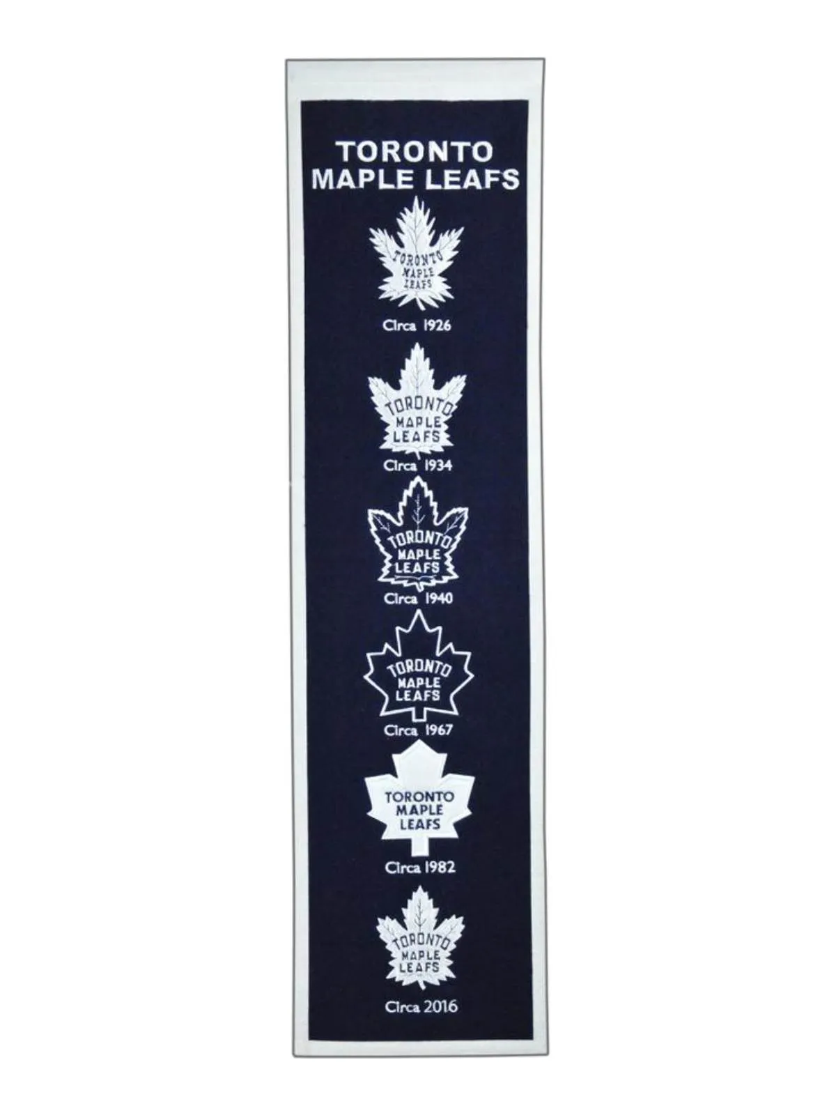 Toronto Maple Leafs Winning Streak Past Mascots Wool Heritage Banner (8"x32")