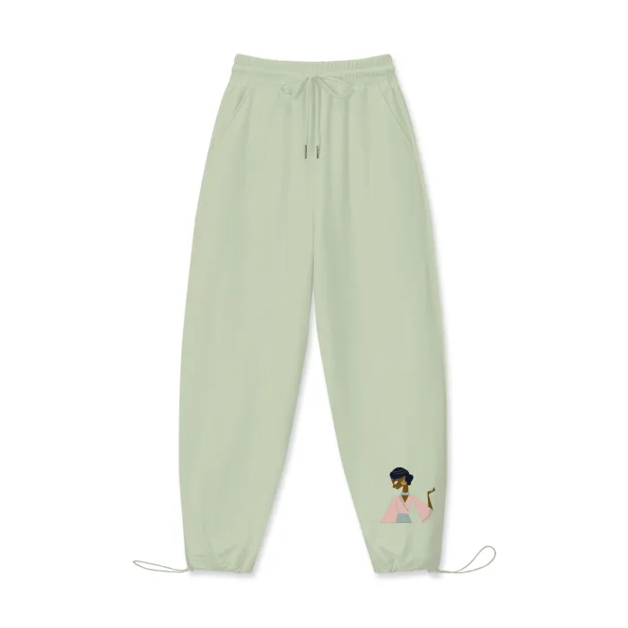 Touch of India Women's 100% Cotton Drawstring Hem Sweatpants