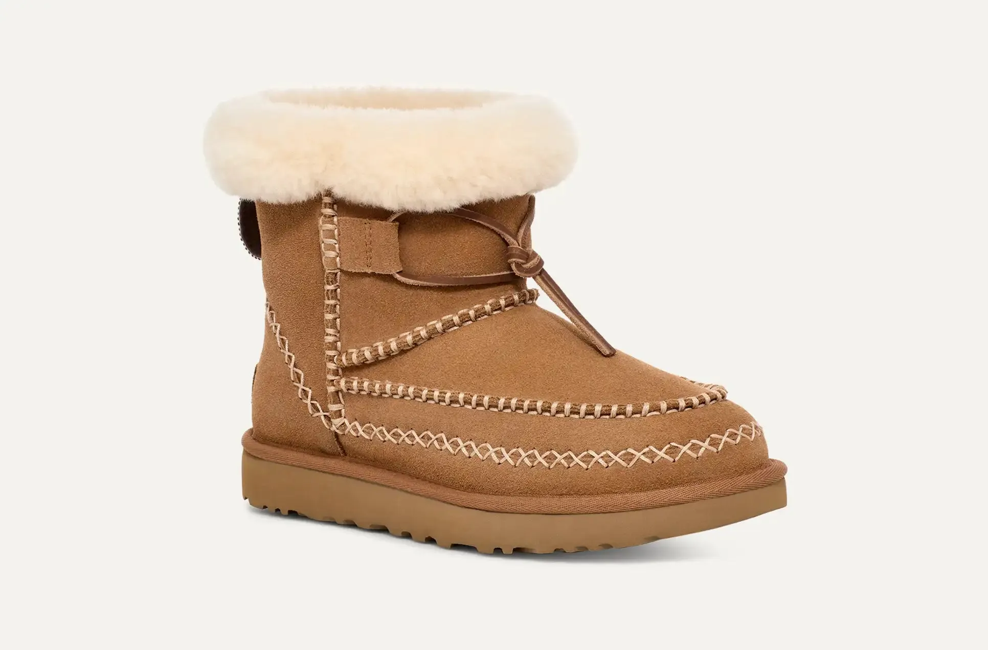 UGG WOMENS CLASSIC ULTRA MINI ALPINE - CHESTNUT